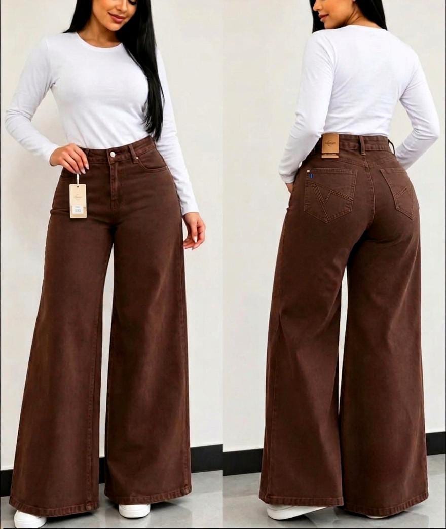 Jeans Wide Legs Chocolate